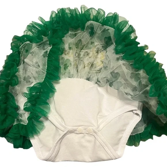 “My 1st St. Patrick’s day” Bebiullo Baby Girl St. Patricks Day one piece 3-6 mo - Picture 5 of 7